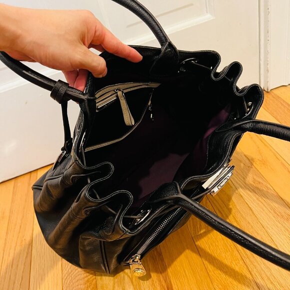 B. Makowsky black leather shoulder bag - Picture 9 of 16